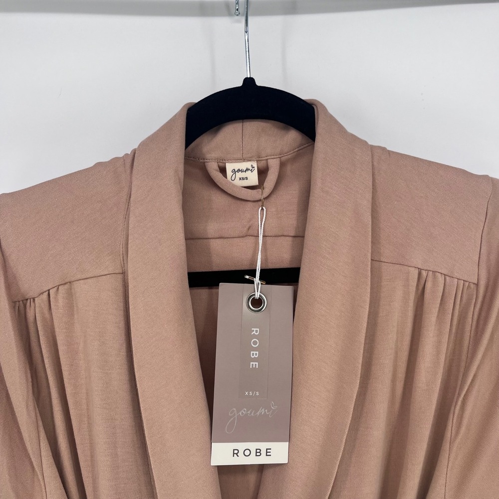 Goumi Women's Soft Bamboo Organic Cotton Robe XS/S Brown NWT - Picture 6 of 11